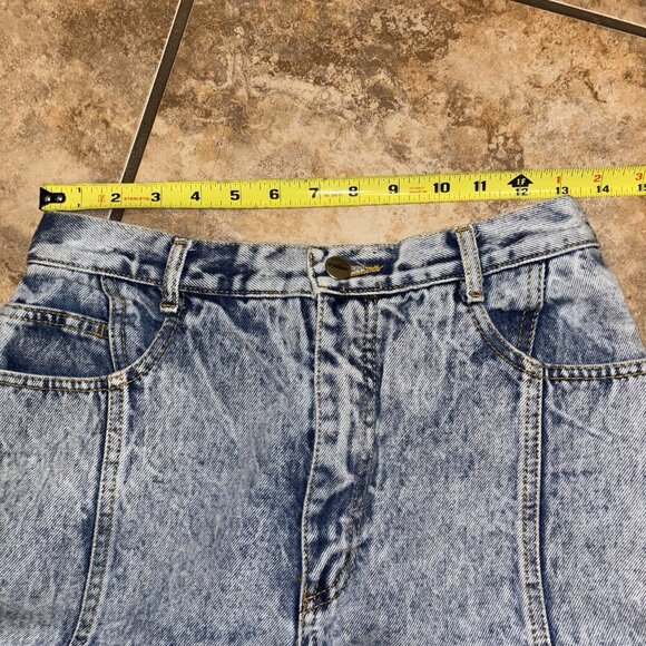 Vintage PS Gitano 80's Style High Waist Baggy Jeans Acid Wash Women's 10 Short - Picture 12 of 13